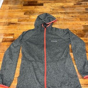 Columbia Gray Hooded Jacket with pink Accents